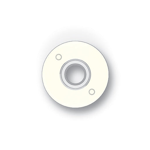 Class 15 sewing bobbin wound with white thread