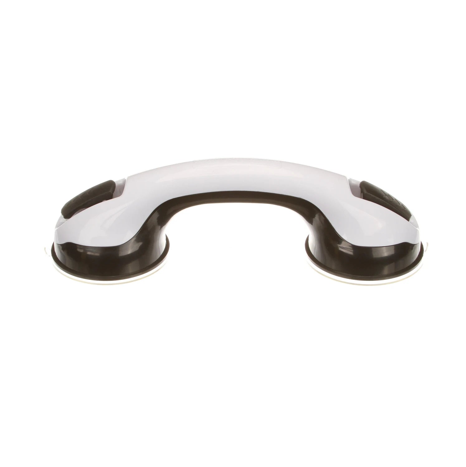 White and black suction cup handle on a white background