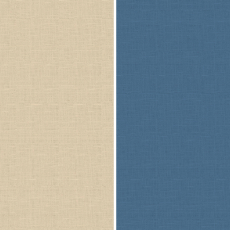 Two-tone color swatch with beige and blue